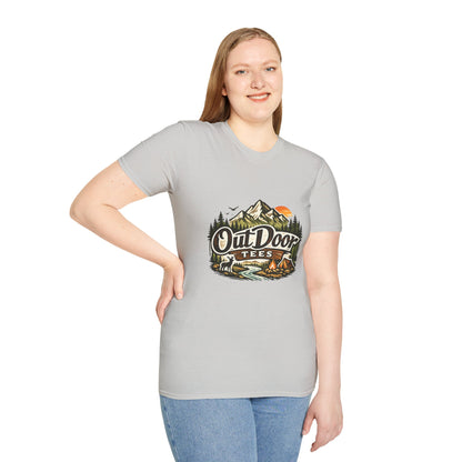 Outdoor Tees Graphic T-Shirt — Mountain Camping Adventure Design
