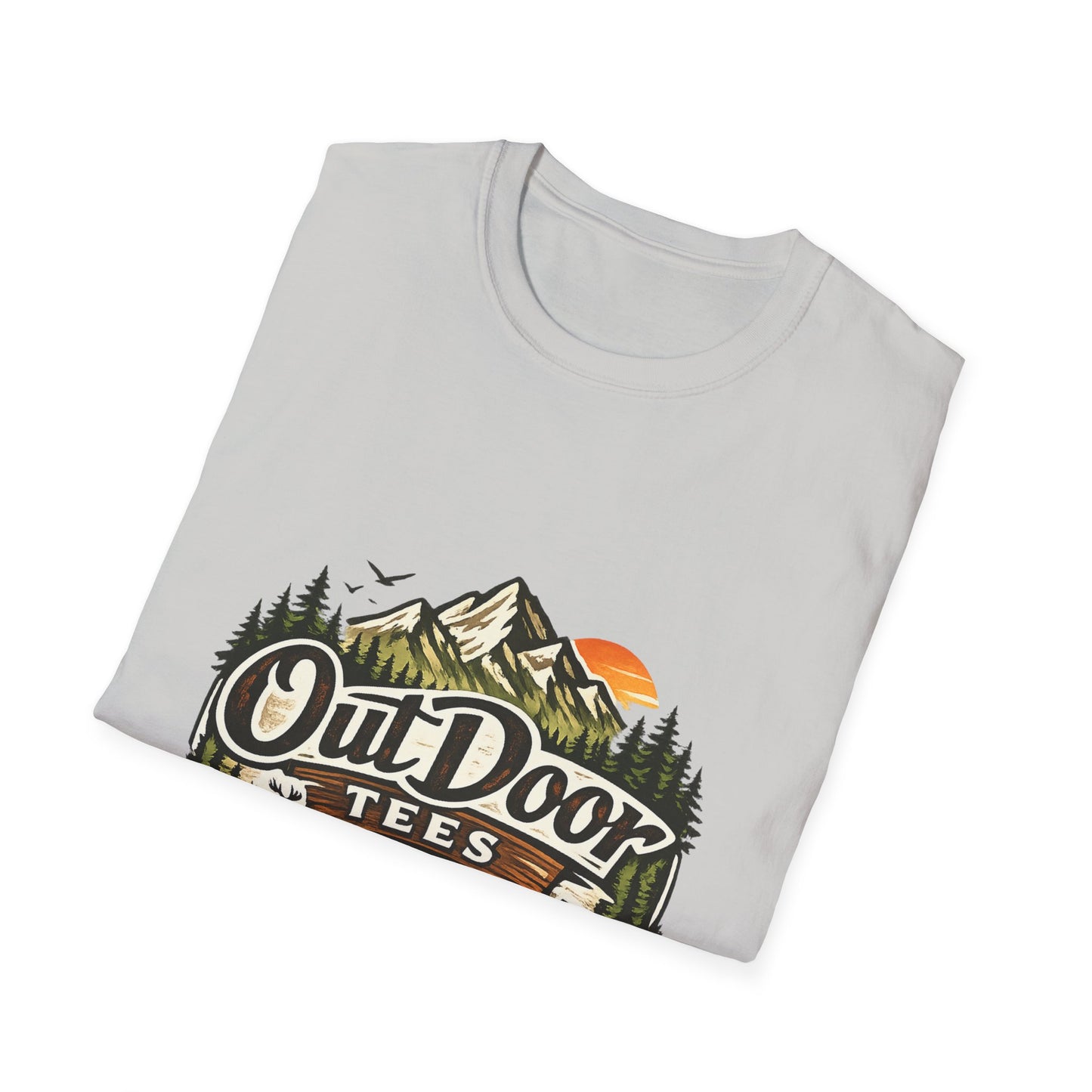 Outdoor Tees Graphic T-Shirt — Mountain Camping Adventure Design