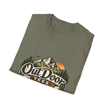 Outdoor Tees Graphic T-Shirt — Mountain Camping Adventure Design
