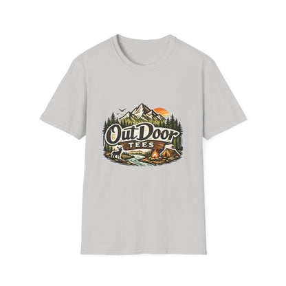 Outdoor Tees Graphic T-Shirt — Mountain Camping Adventure Design