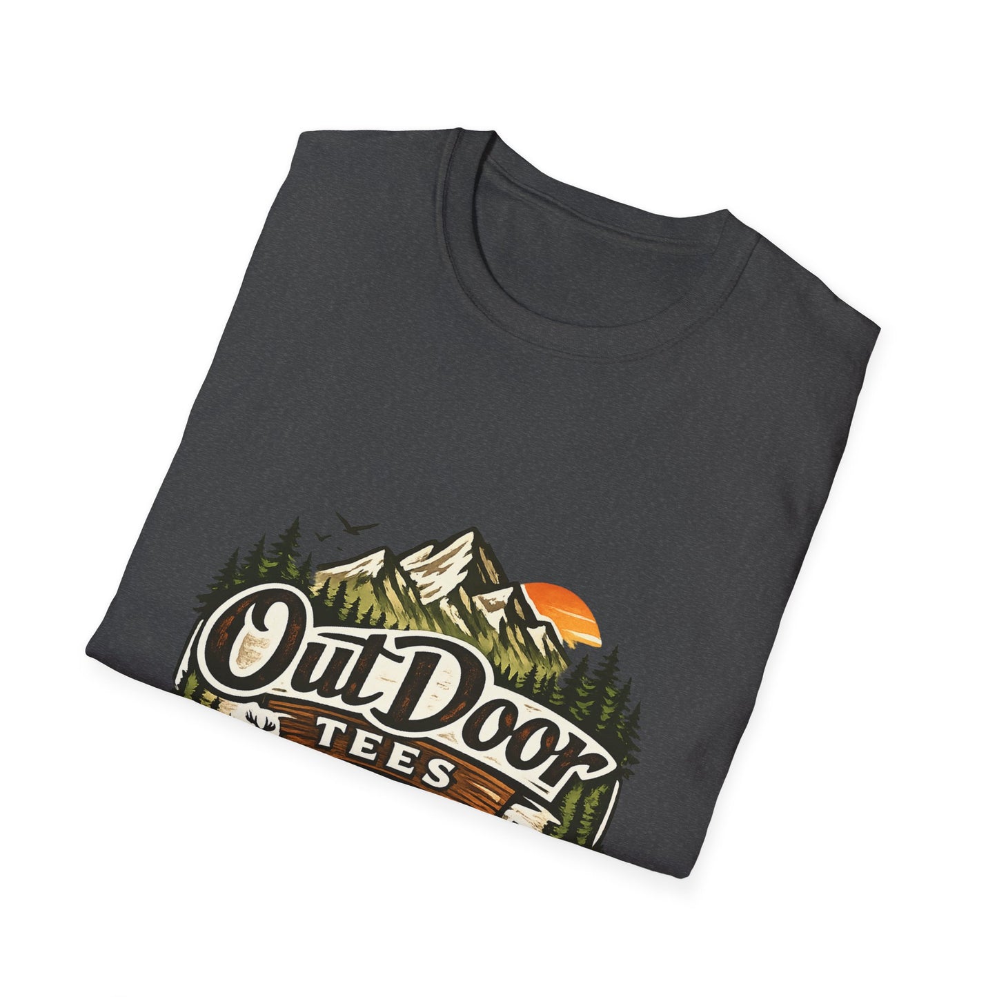 Outdoor Tees Graphic T-Shirt — Mountain Camping Adventure Design
