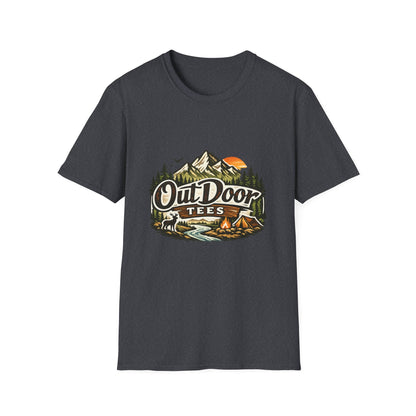 Outdoor Tees Graphic T-Shirt — Mountain Camping Adventure Design