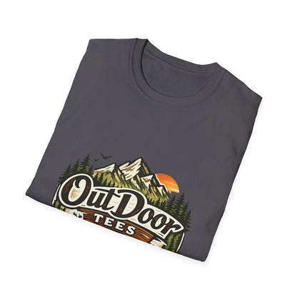 Outdoor Tees Graphic T-Shirt — Mountain Camping Adventure Design