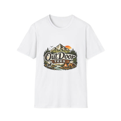 Outdoor Tees Graphic T-Shirt — Mountain Camping Adventure Design