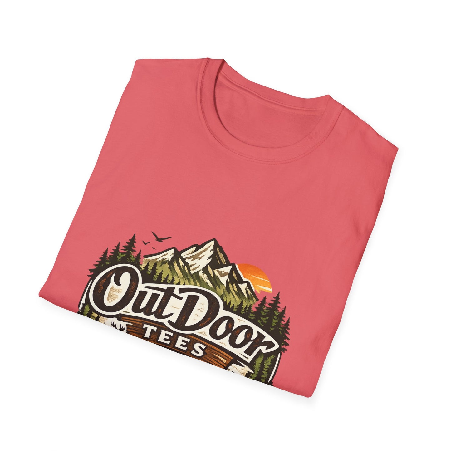 Outdoor Tees Graphic T-Shirt — Mountain Camping Adventure Design