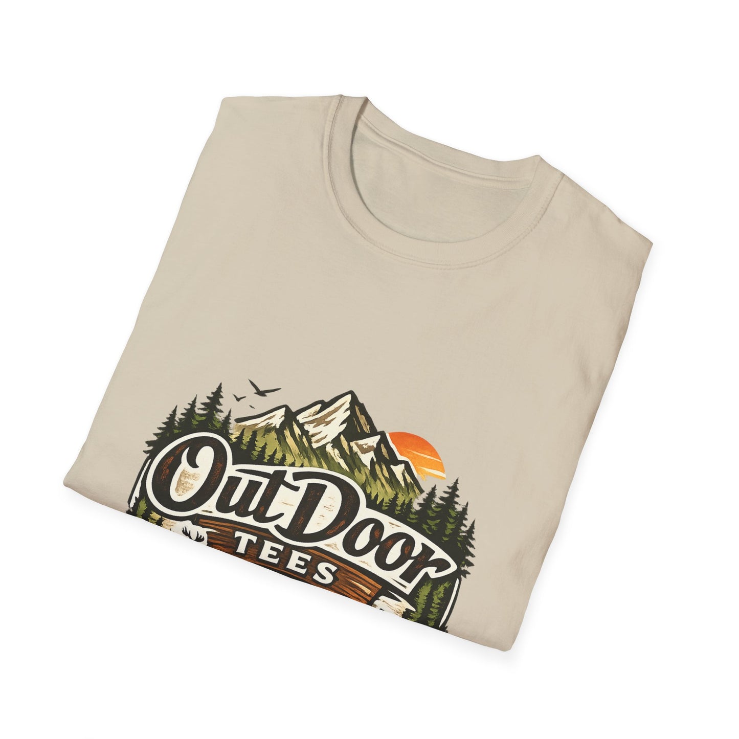 Outdoor Tees Graphic T-Shirt — Mountain Camping Adventure Design