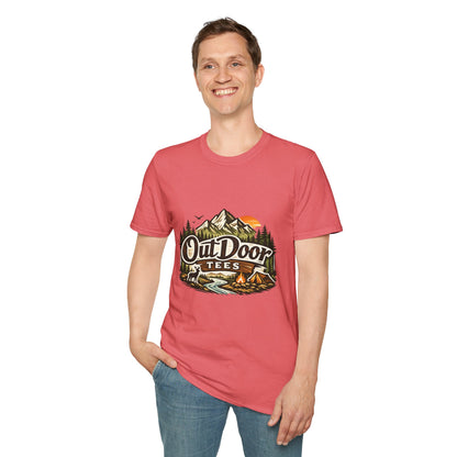 Outdoor Tees Graphic T-Shirt — Mountain Camping Adventure Design