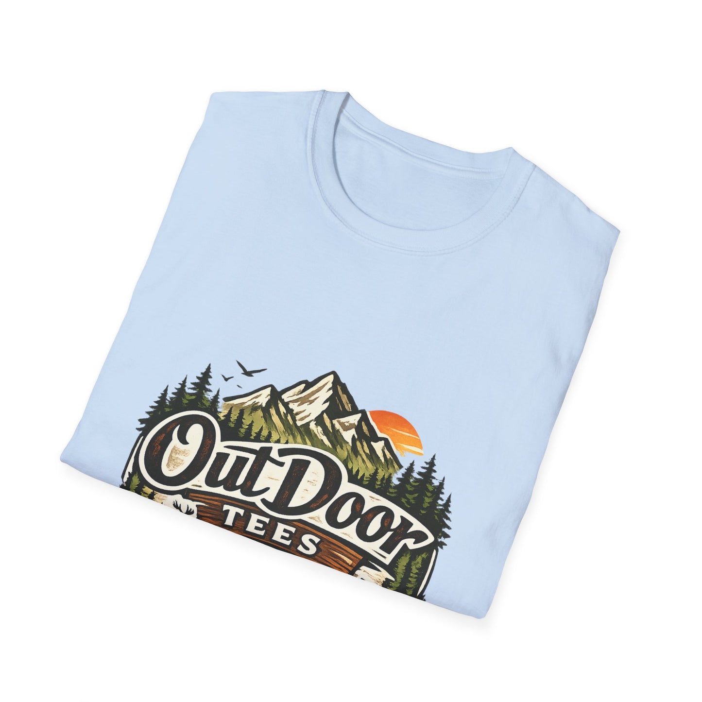 Outdoor Tees Graphic T-Shirt — Mountain Camping Adventure Design