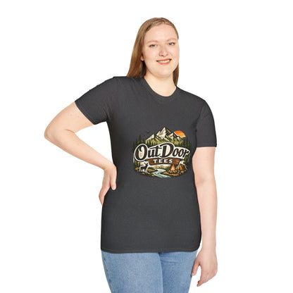 Outdoor Tees Graphic T-Shirt — Mountain Camping Adventure Design