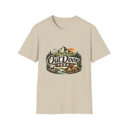 Outdoor Tees Graphic T-Shirt — Mountain Camping Adventure Design